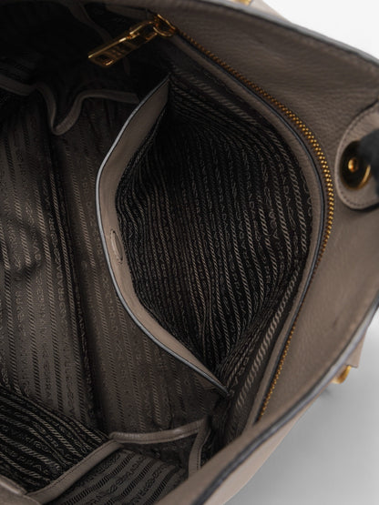 Prada Daino Grey Leather
