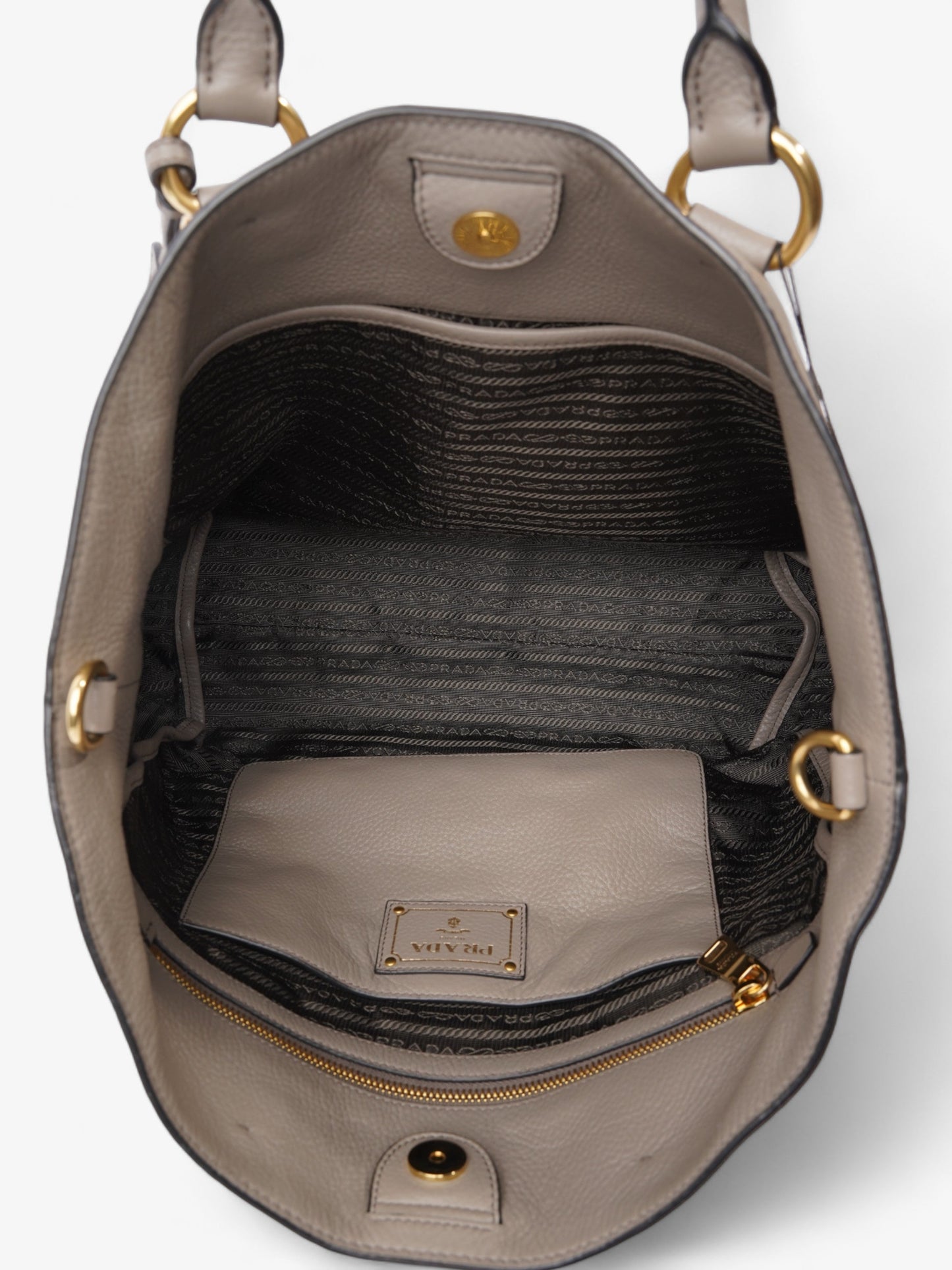 Prada Daino Grey Leather