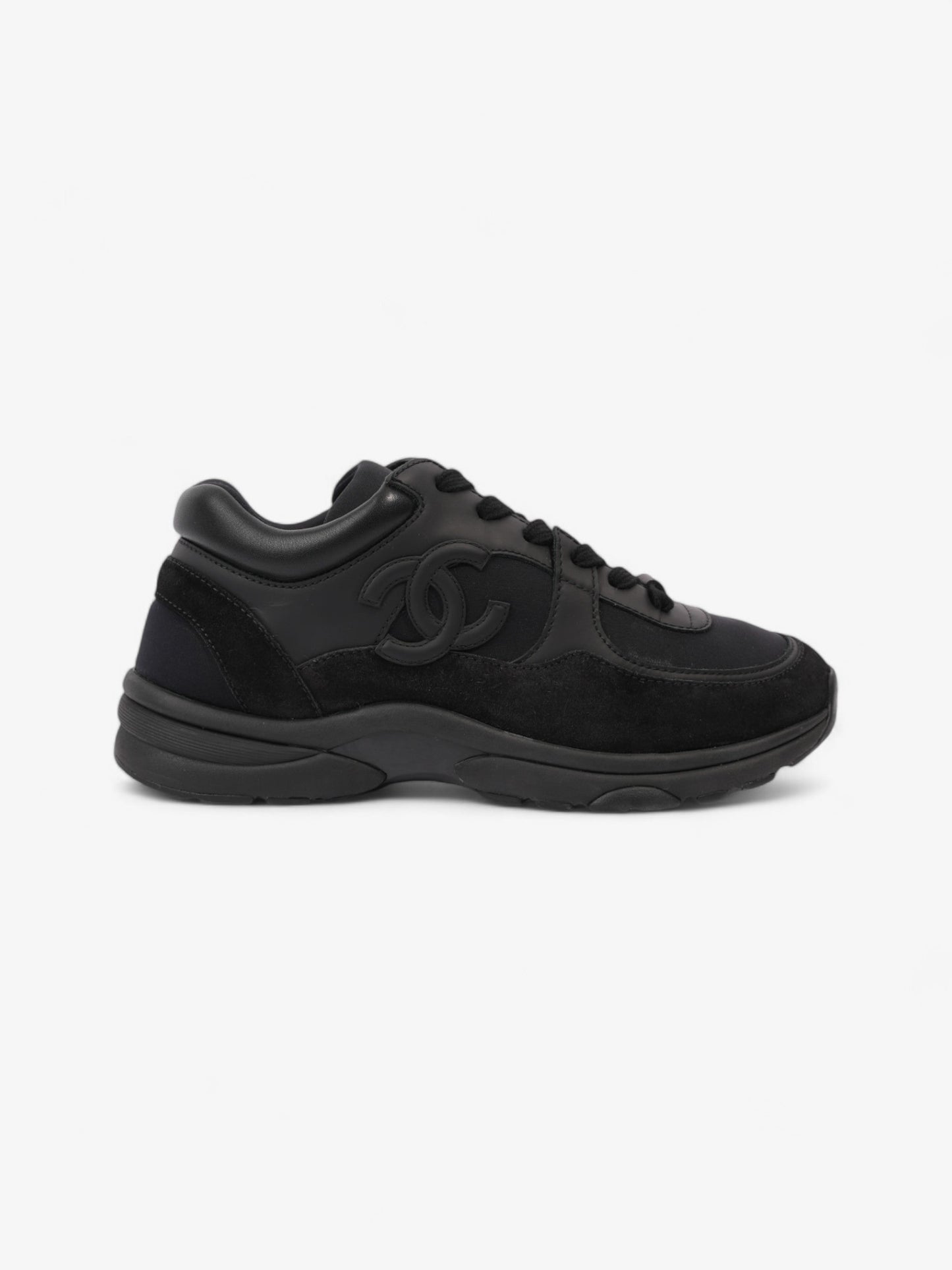 Chanel CC Logo Sneakers Black Suede EU 38 UK 5