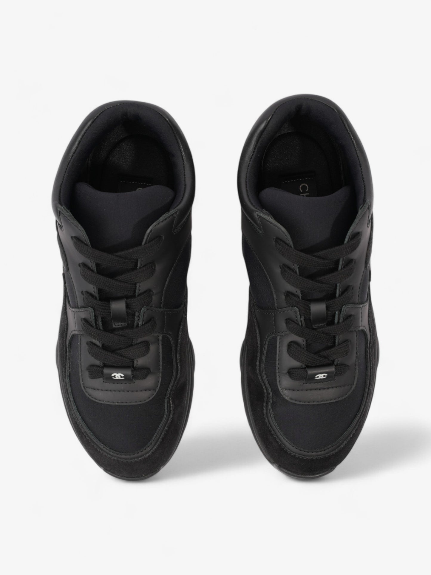 Chanel CC Logo Sneakers Black Suede EU 38 UK 5