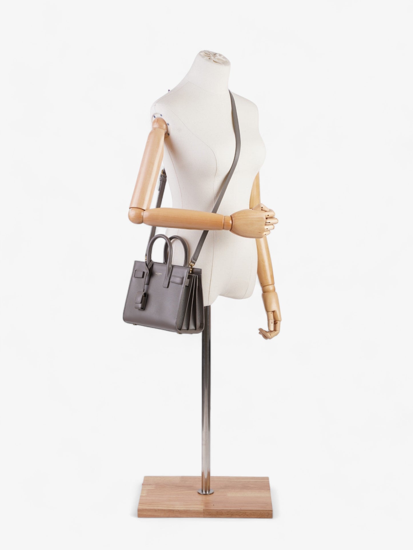 Saint Laurent Nano Sac De Jour Grey Leather