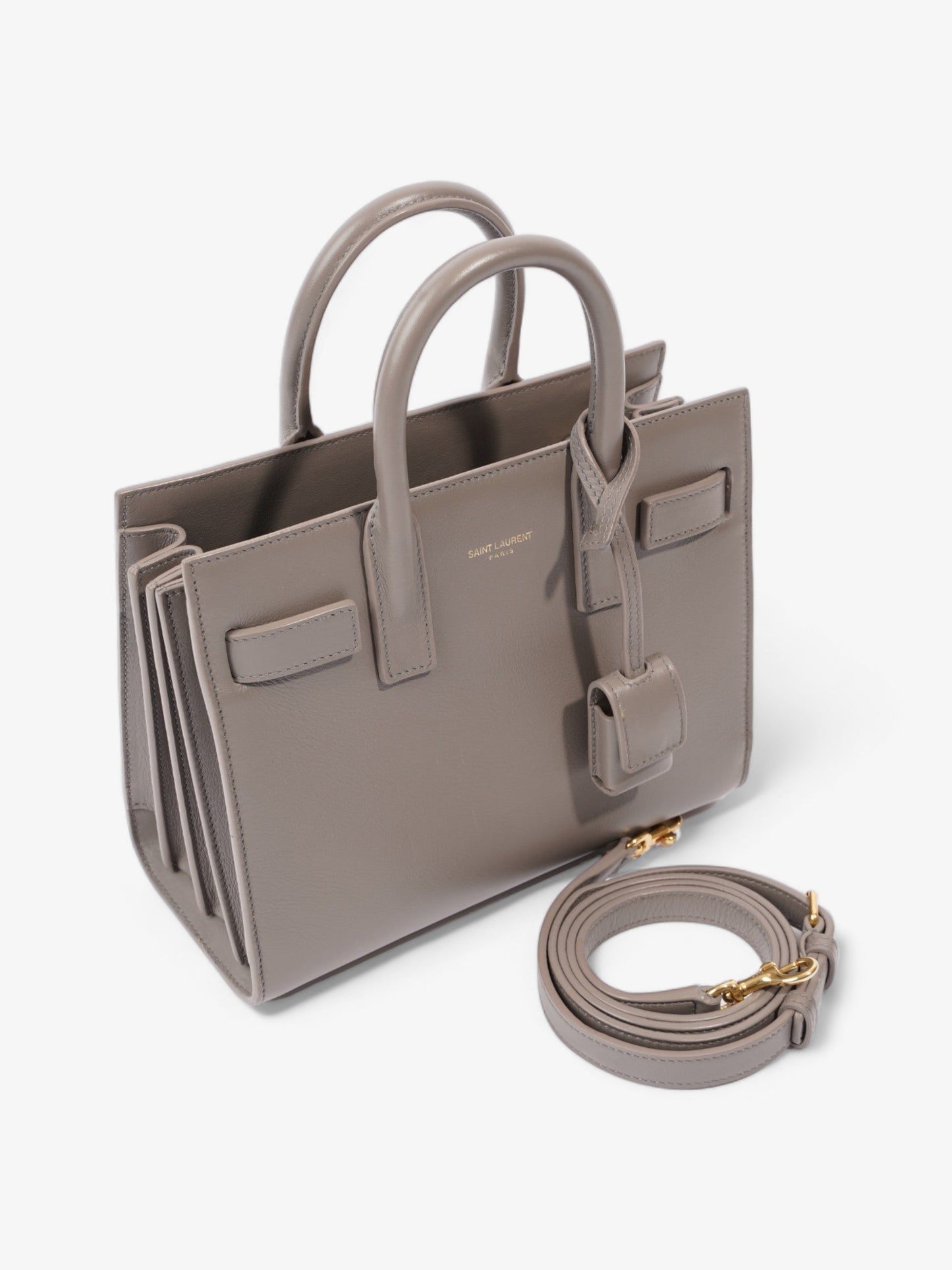 Saint Laurent Nano Sac De Jour Grey Leather