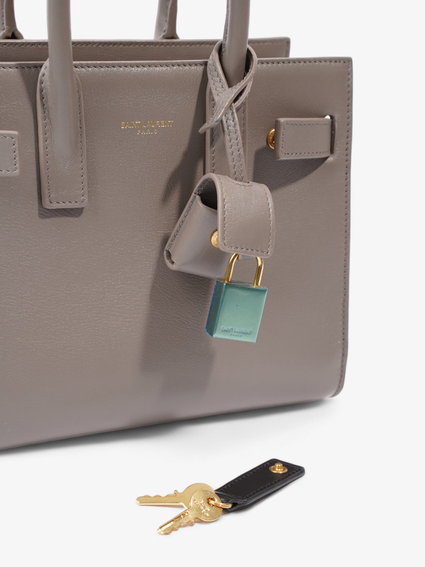 Saint Laurent Nano Sac De Jour Grey Leather