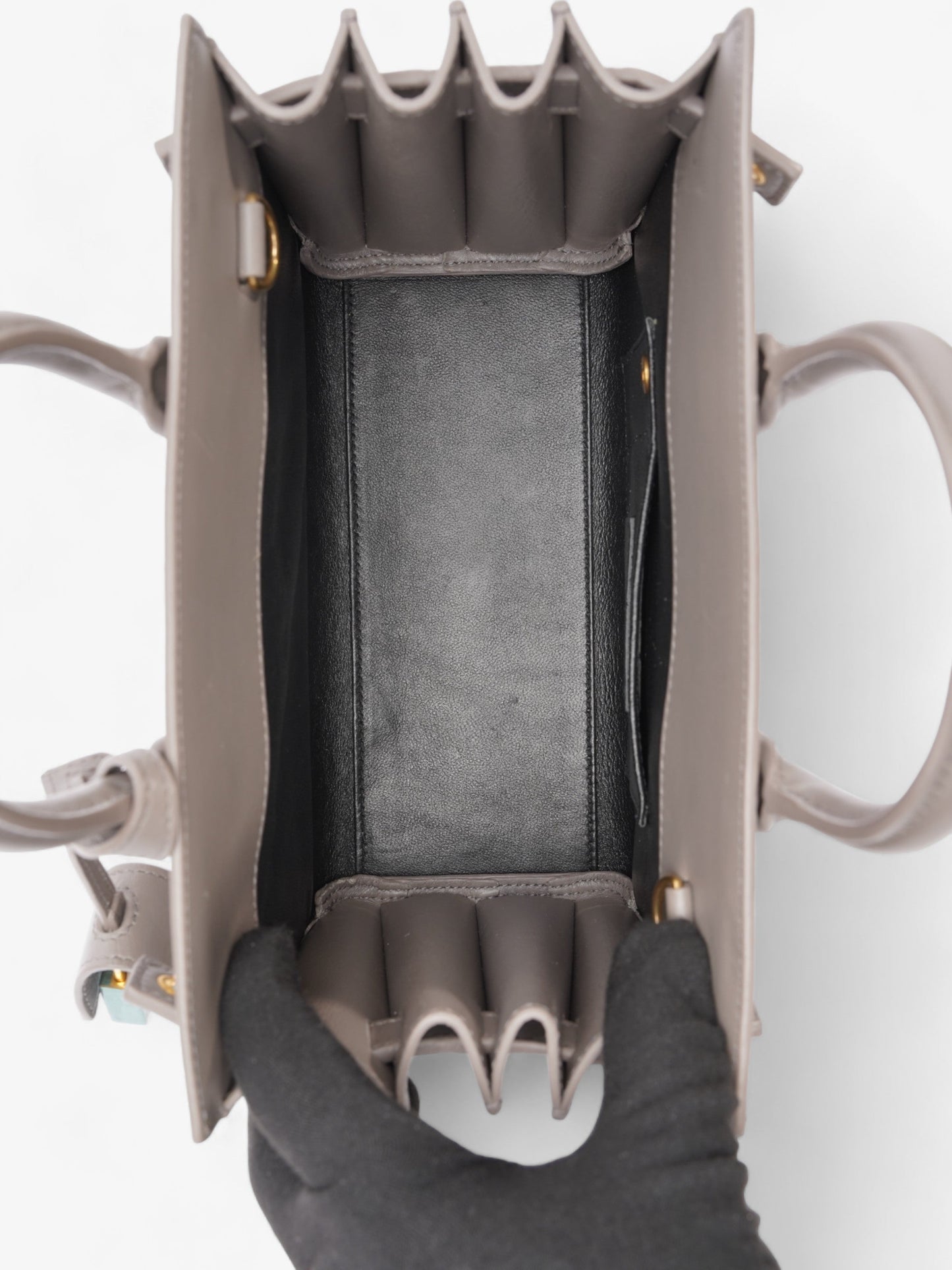 Saint Laurent Nano Sac De Jour Grey Leather