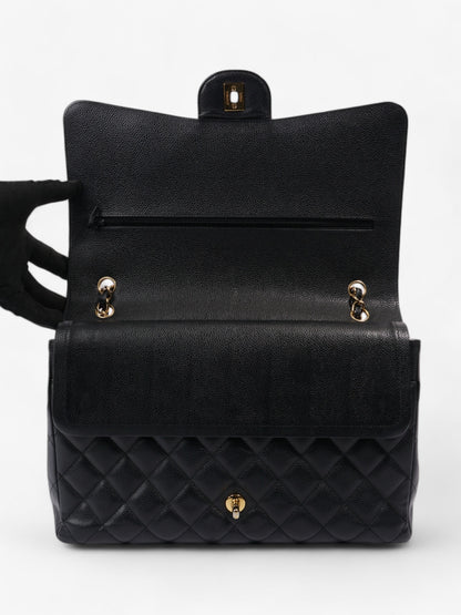 Chanel Classic Double Flap Black Caviar Leather Maxi