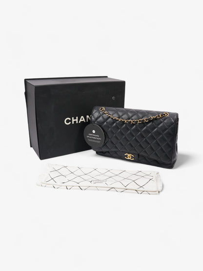 Chanel Classic Double Flap Black Caviar Leather Maxi