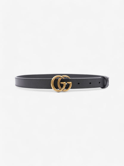 Gucci GG Marmont Thin Belt Black Leather 70cm 28"