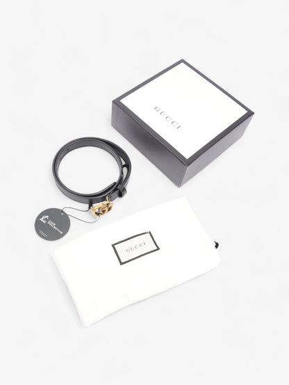Gucci GG Marmont Thin Belt Black Leather 70cm 28"