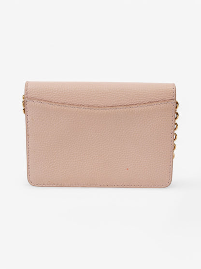 Burberry Henley Wallet On Chain Light Pink Grained Leather