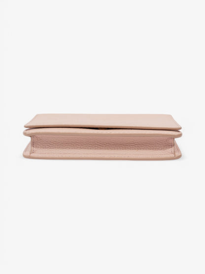 Burberry Henley Wallet On Chain Light Pink Grained Leather