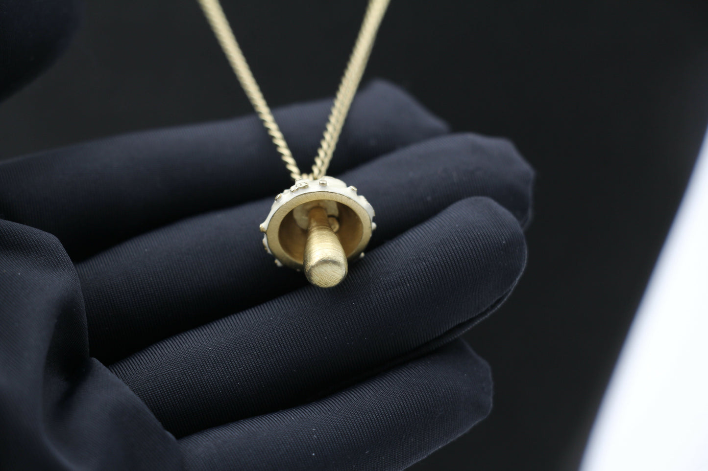 Chanel Vintage 03S Metal White Mushroom Necklace