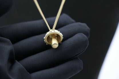 Chanel Vintage 03S Metal White Mushroom Necklace