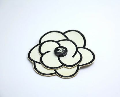 Chanel Vintage 1995 Rubber Spring/Summer White Camellia Brooch