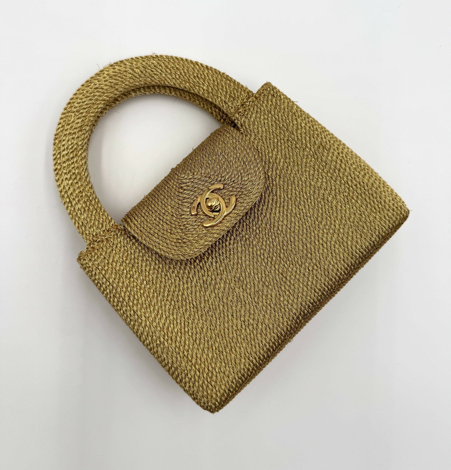 Chanel 1998 Vintage Woven Top Handle Bag