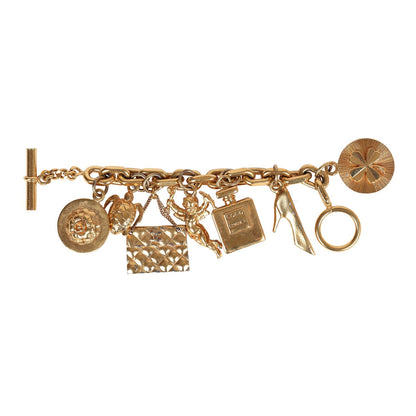 Chanel Vintage 24K Gold Plated Lucky Charms Bracelet