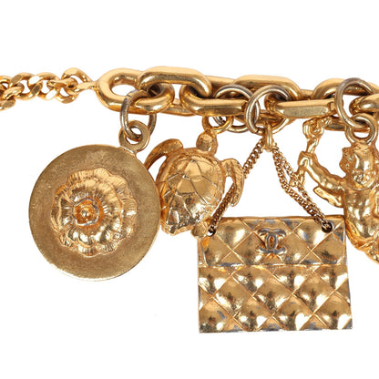 Chanel Vintage 24K Gold Plated Lucky Charms Bracelet