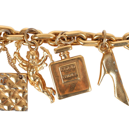 Chanel Vintage 24K Gold Plated Lucky Charms Bracelet