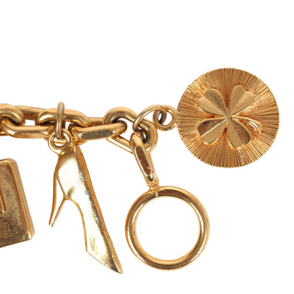 Chanel Vintage 24K Gold Plated Lucky Charms Bracelet