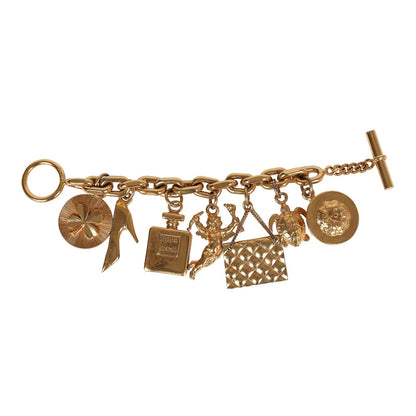Chanel Vintage 24K Gold Plated Lucky Charms Bracelet
