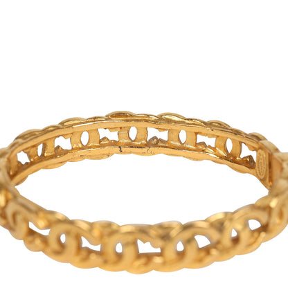 Chanel Vintage 24K Gold Plated CC Bangle Bracelet