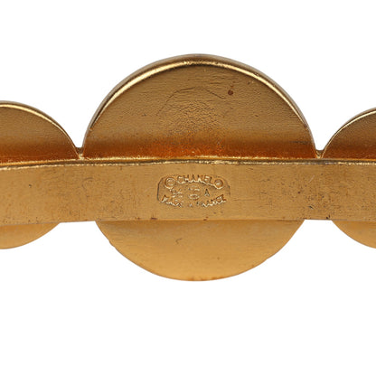 Chanel Vintage 24K Gold Plated Coin Cuff Bracelet