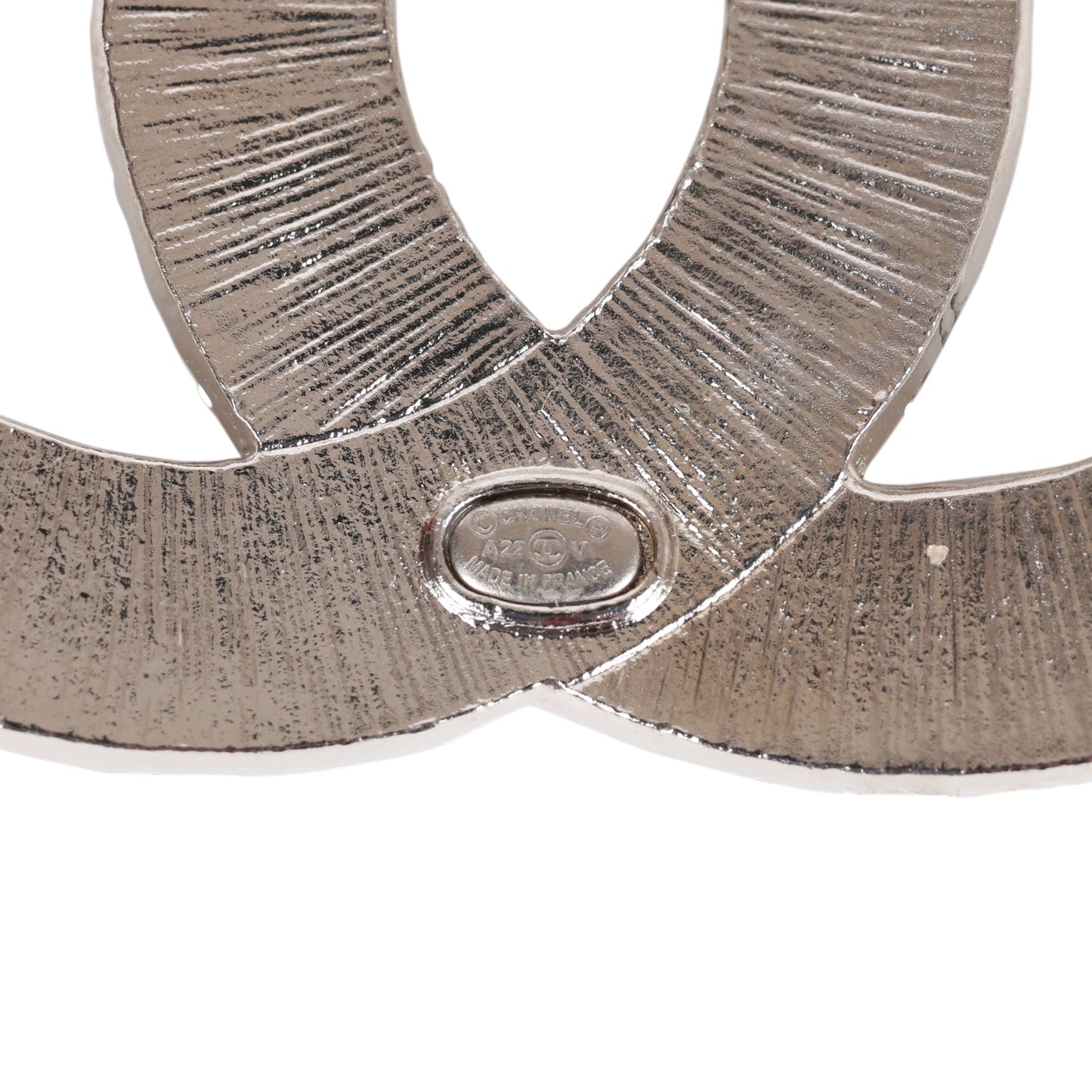 Chanel Crystal Baguette CC Silver Brooch