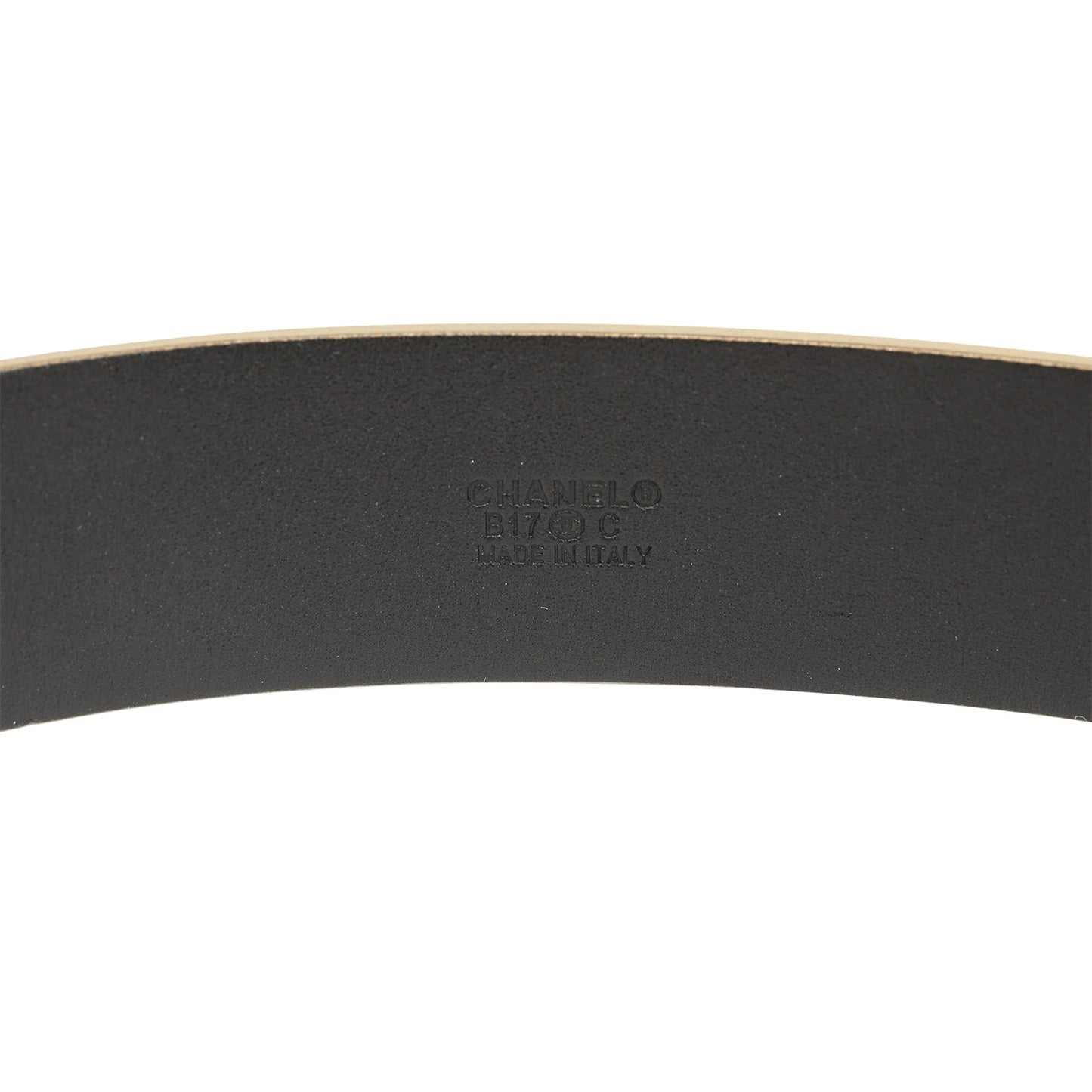Chanel Dark Gold Metallic Leather Belt 75