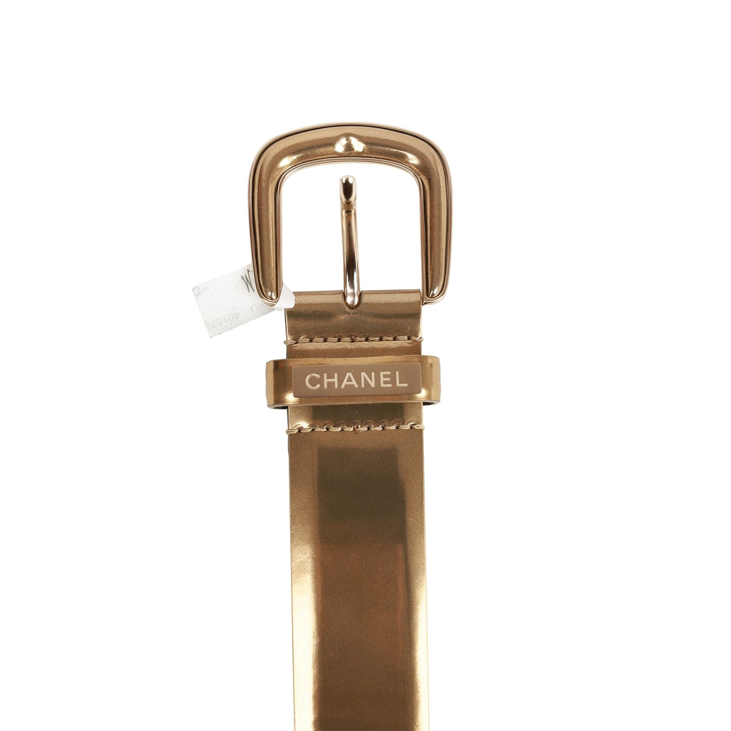 Chanel Dark Gold Metallic Leather Belt 75