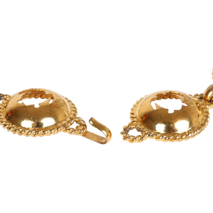 Chanel Vintage 24K Gold Plated Round Cutout Lucky Charms Chain Belt