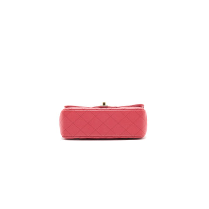 Chanel mini rectangular cavier 17c Coral Pink L