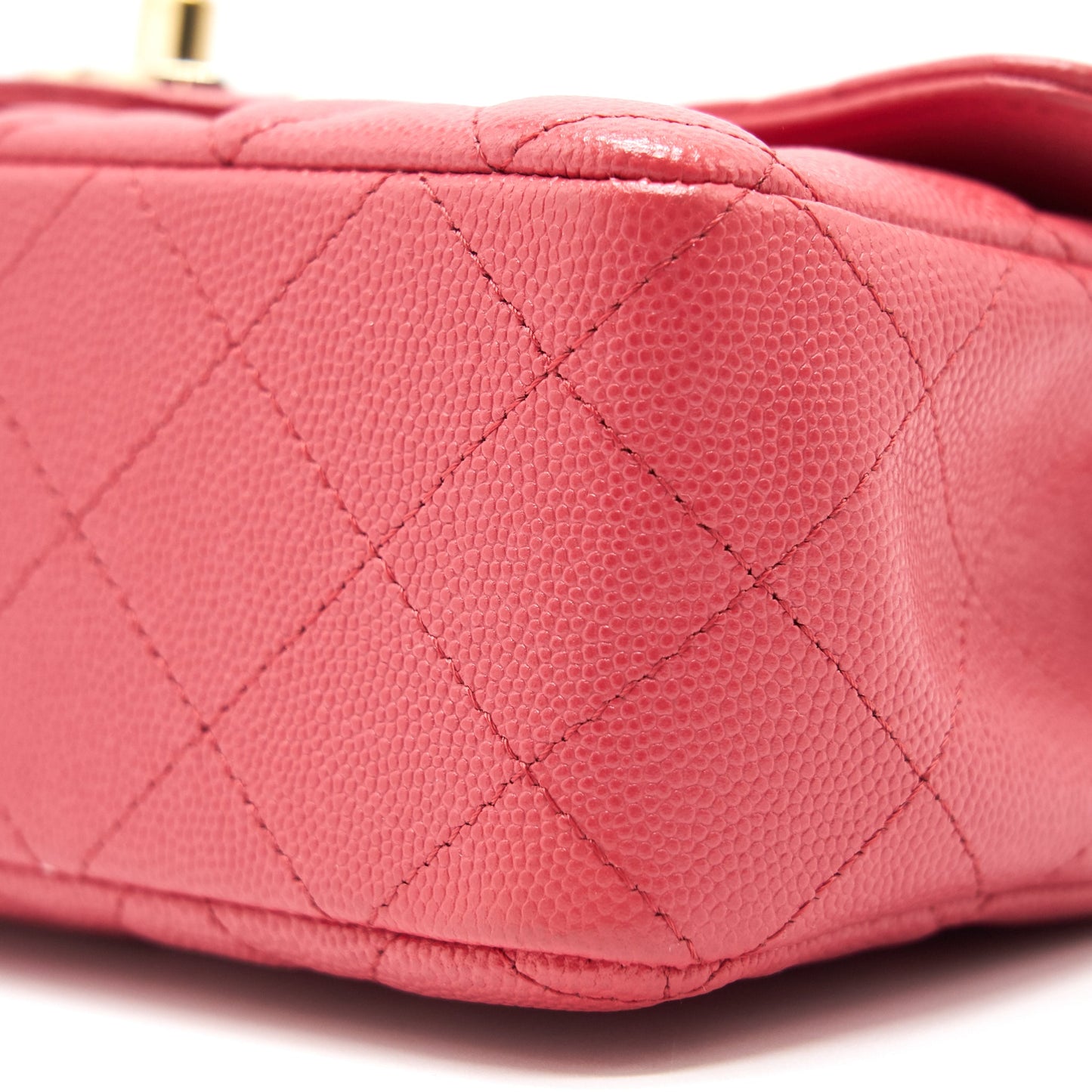 Chanel mini rectangular cavier 17c Coral Pink L