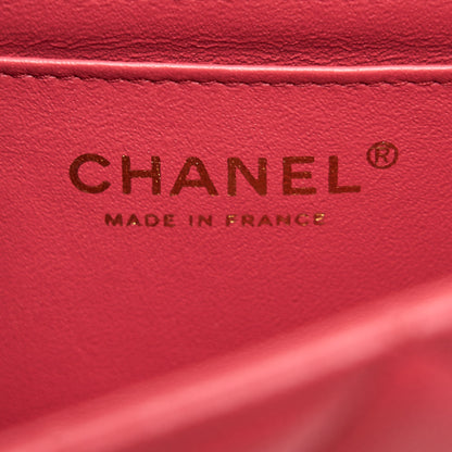 Chanel mini rectangular cavier 17c Coral Pink L