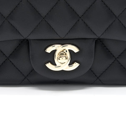 Chanel Mini Square Lambskin Black L