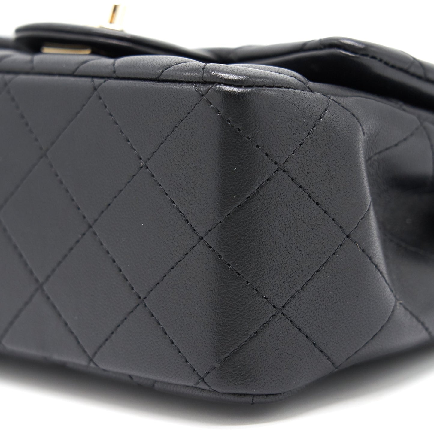 Chanel Mini Square Lambskin Black L