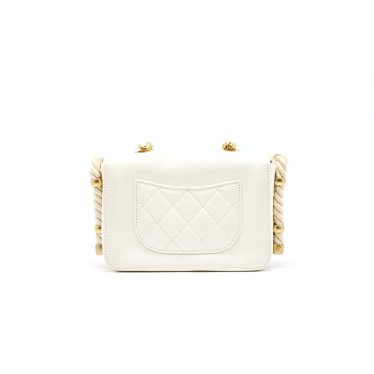 Chanel CC Leather Flap Bag White