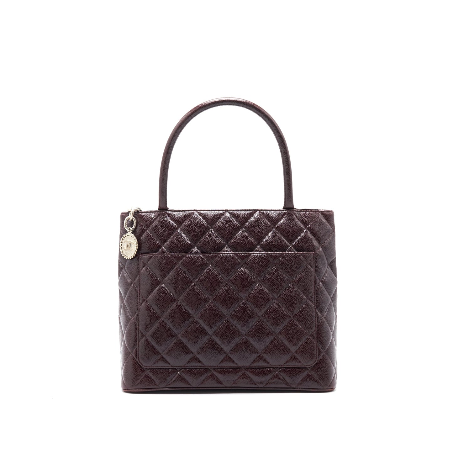 Chanel Cavier Medallion Tote Burgundy