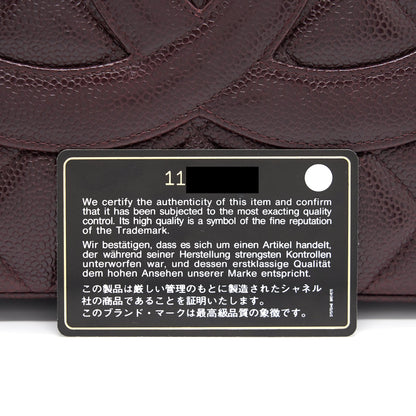 Chanel Cavier Medallion Tote Burgundy