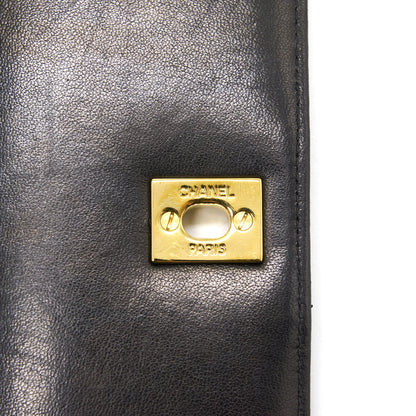 Chanel Vintage Lambskin Kelly Bag black