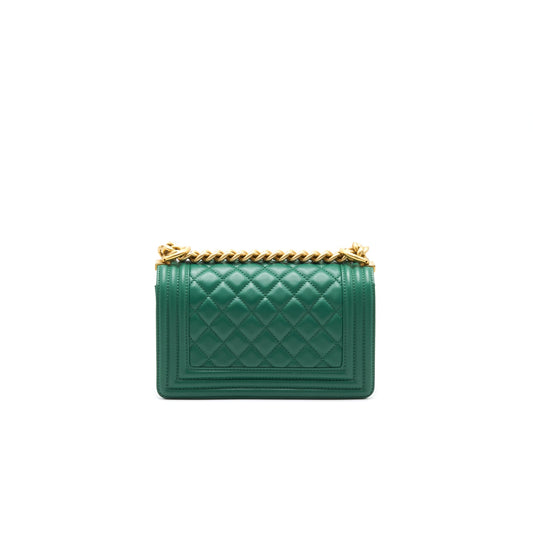 Chanel Small Leboy Lambskin Green