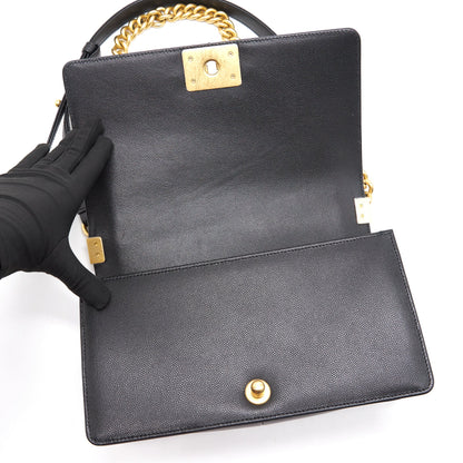 Chanel Boy Chanel Handbag Caviar Black