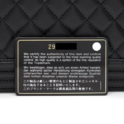 Chanel Boy Chanel Handbag Caviar Black