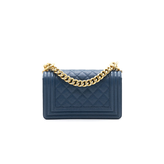 Chanel Small Leboy Cavier Dark Blue