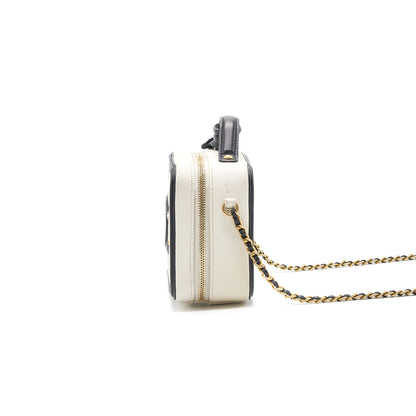Chanel Caviar Small Vanity case black & white