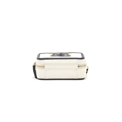 Chanel Caviar Small Vanity case black & white