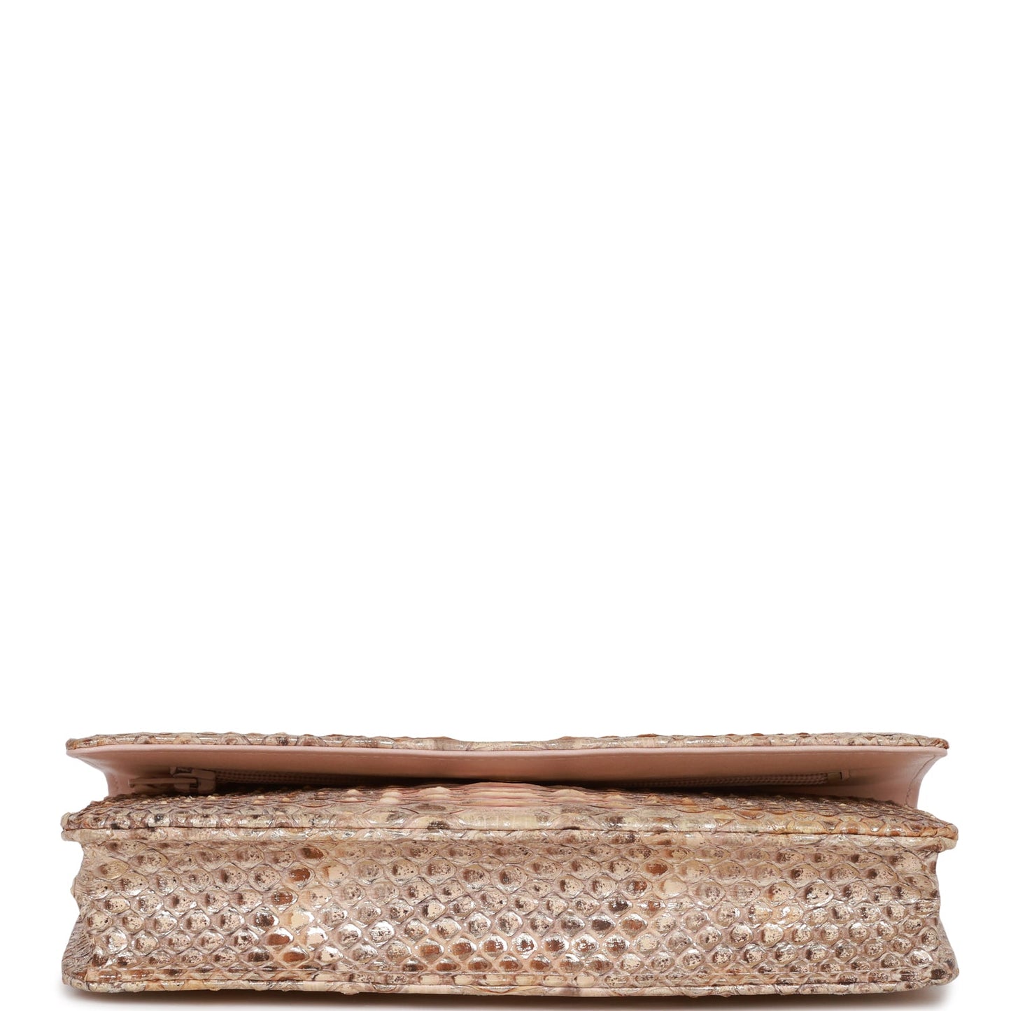 Chanel Wallet on Chain WOC Gold Python Light Gold Hardware