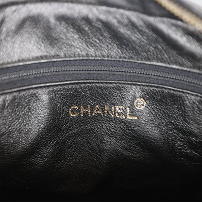 Chanel Vintage Ribbon Camera Bag Black Satin Gold Hardware