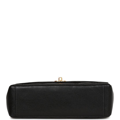 Chanel Vintage Medium Diana Flap Bag Black Caviar Gold Hardware