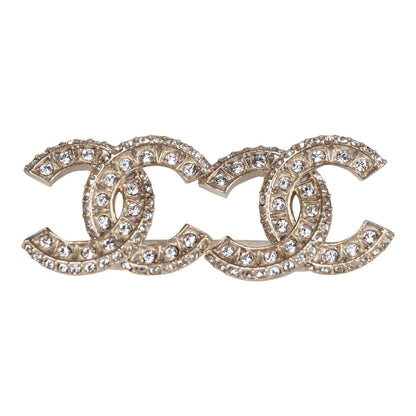 Chanel Gold Crystal CC Earrings
