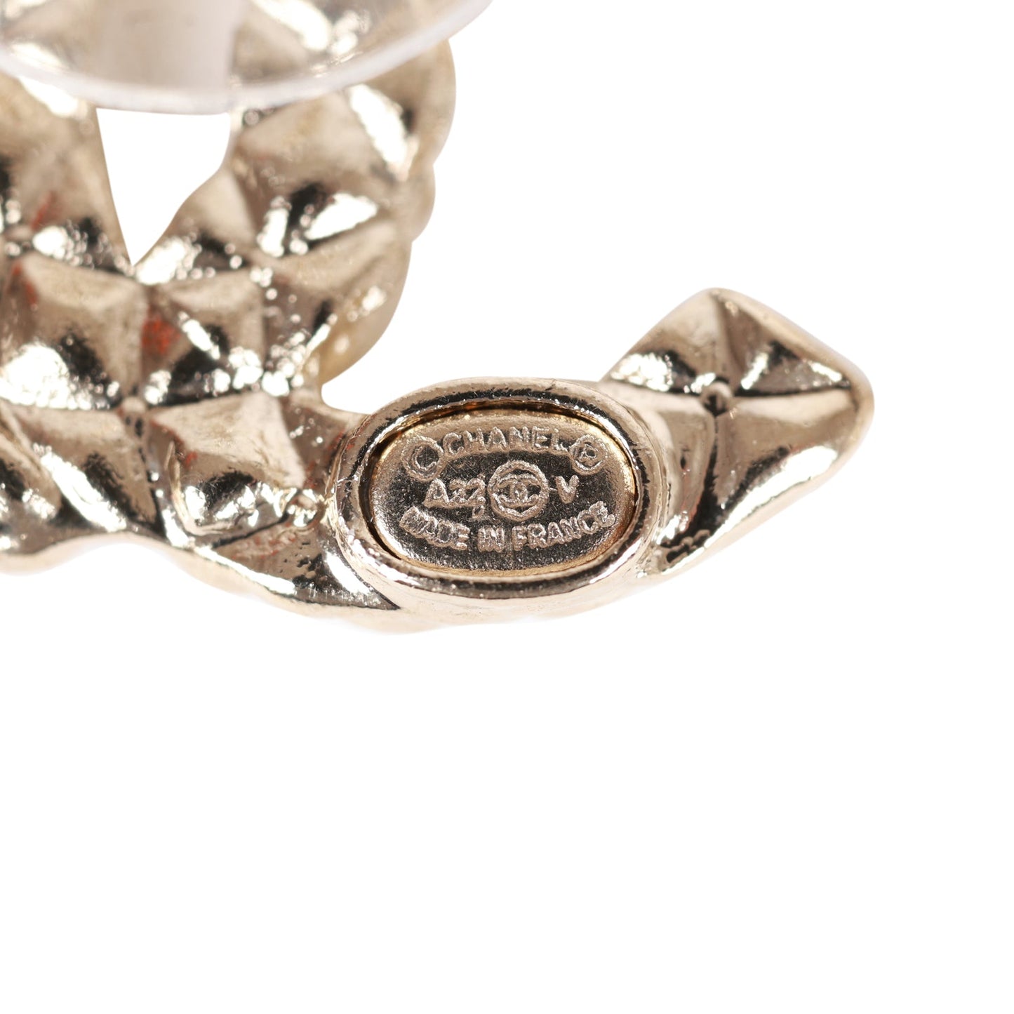 Chanel Gold Crystal CC Earrings