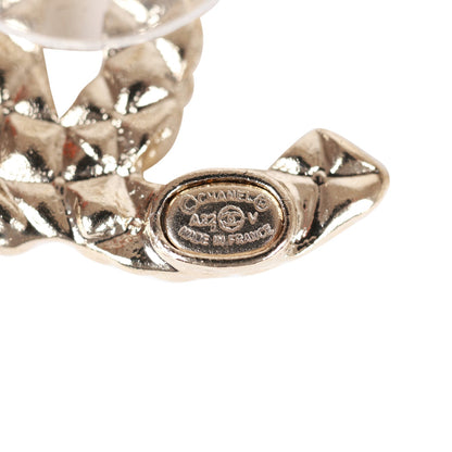 Chanel Gold Crystal CC Earrings